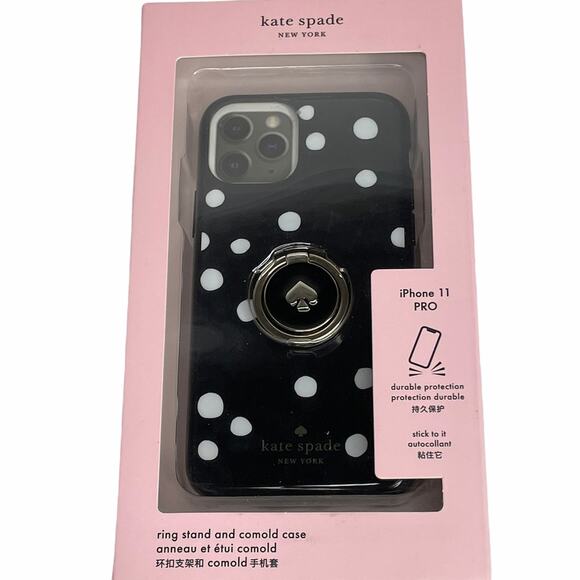 Kate Spade Dots Iphone 11 Pro Ring stand Case - Picture 2 of 14